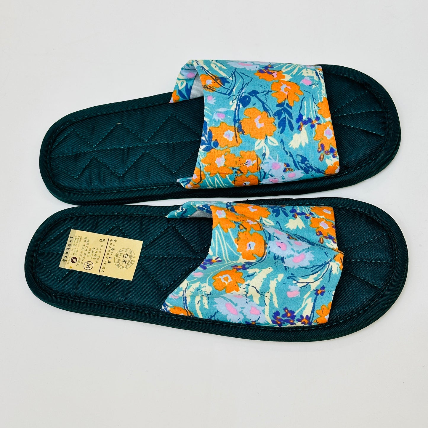 Handmade fabric silent slippers non-slip sweat-absorbent home slippers（Four Seasons Flower Series）No lace